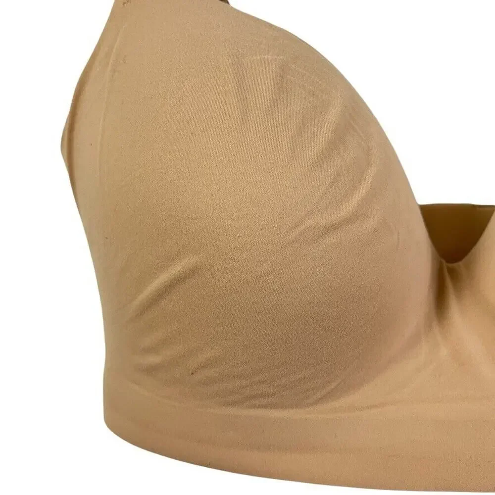 Soma Enbliss Wireless Womens Beige Tan Back Close Adjustable Bra Stretch 38D